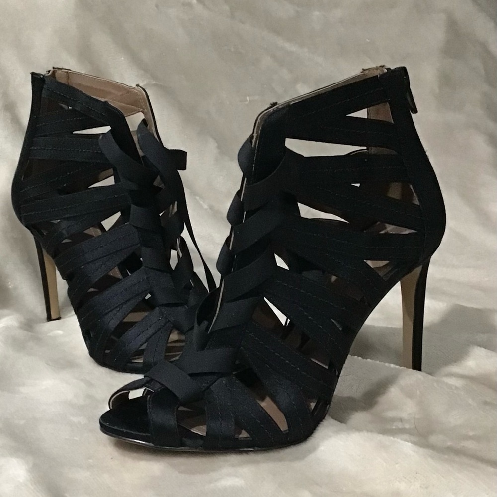 BCBGMaxAzria Black Strappy‎ Heels